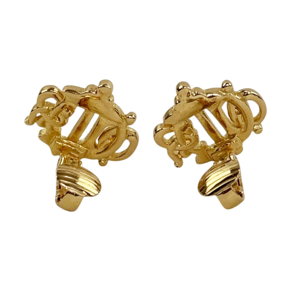 CHRISTIAN DIOR Gold-Plated CD Earrings LHQ2315