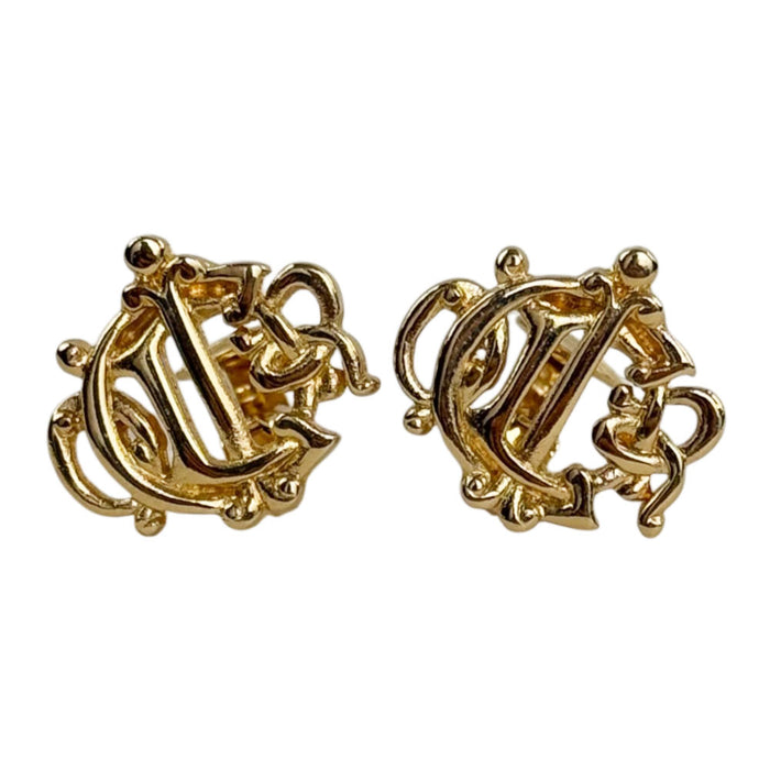 CHRISTIAN DIOR Gold-Plated CD Clip-On Earrings LHQ2315