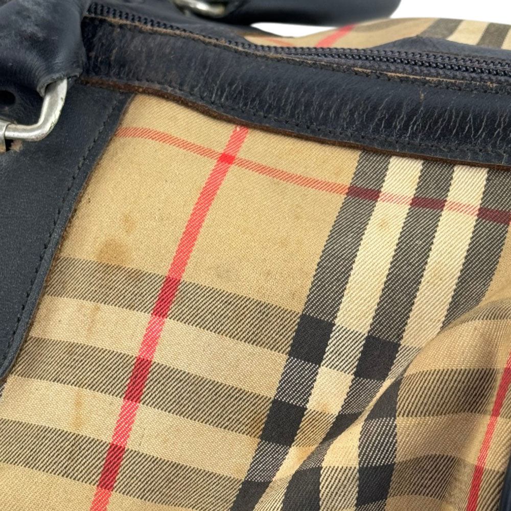 BURBERRY Beige Nova Check Boston Bag LHQ2332
