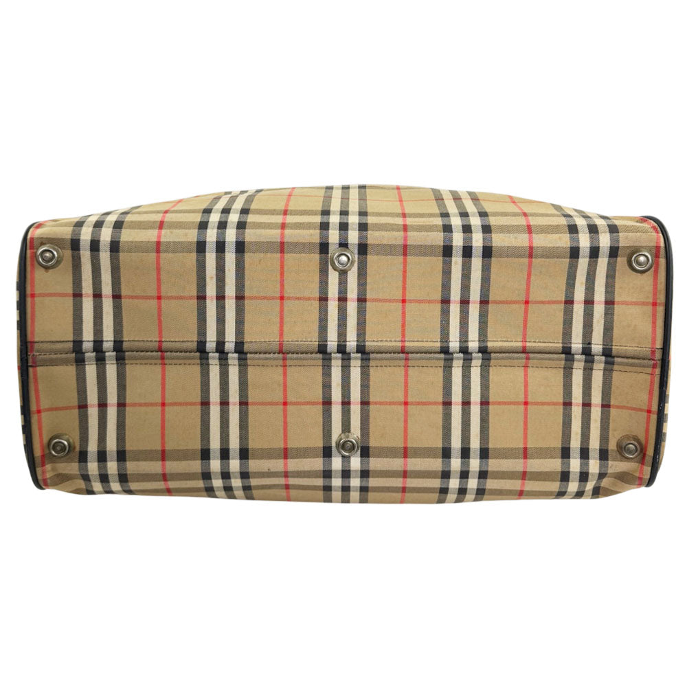 BURBERRY Beige Nova Check Boston Bag LHQ2332