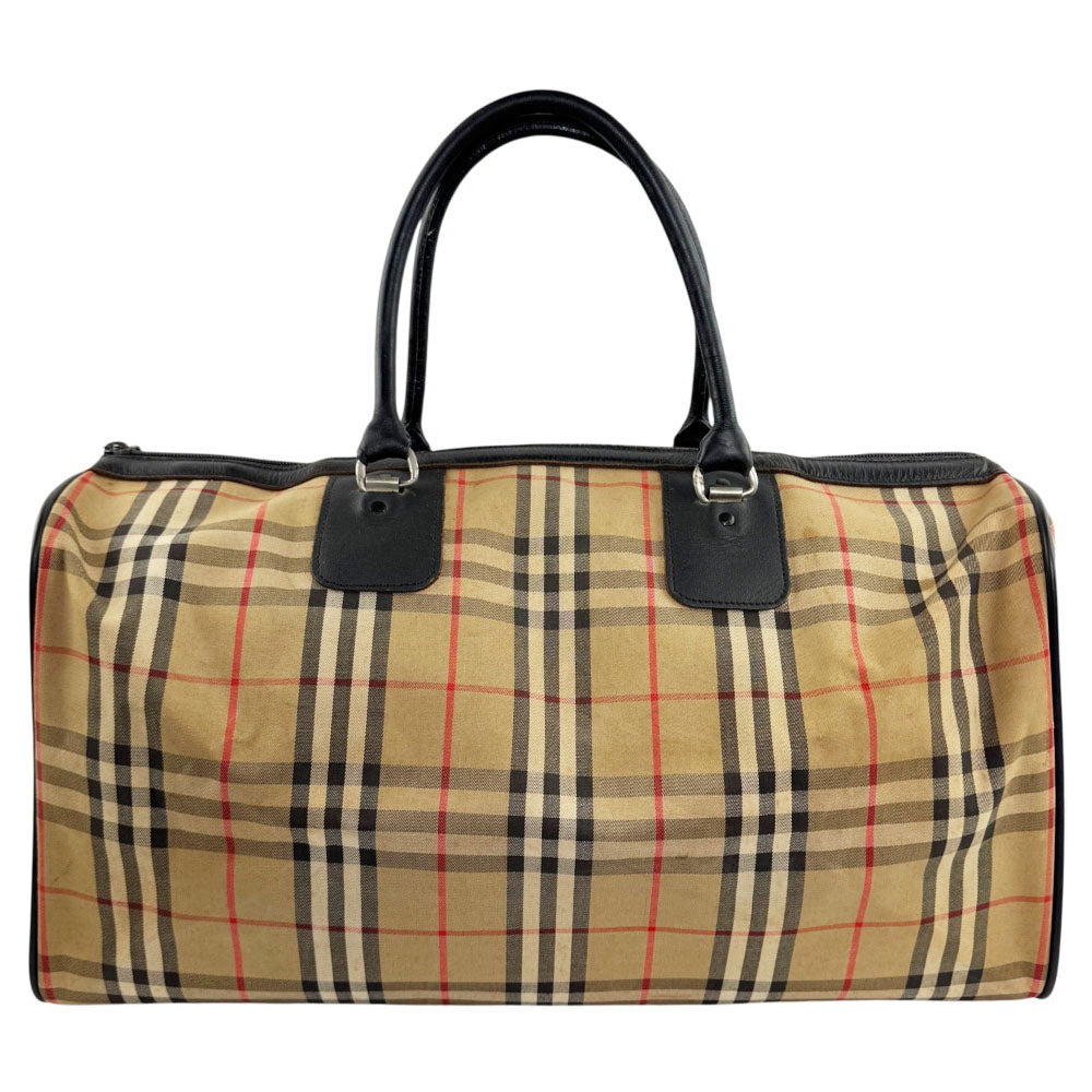 BURBERRY Beige Nova Check Boston Bag LHQ2332