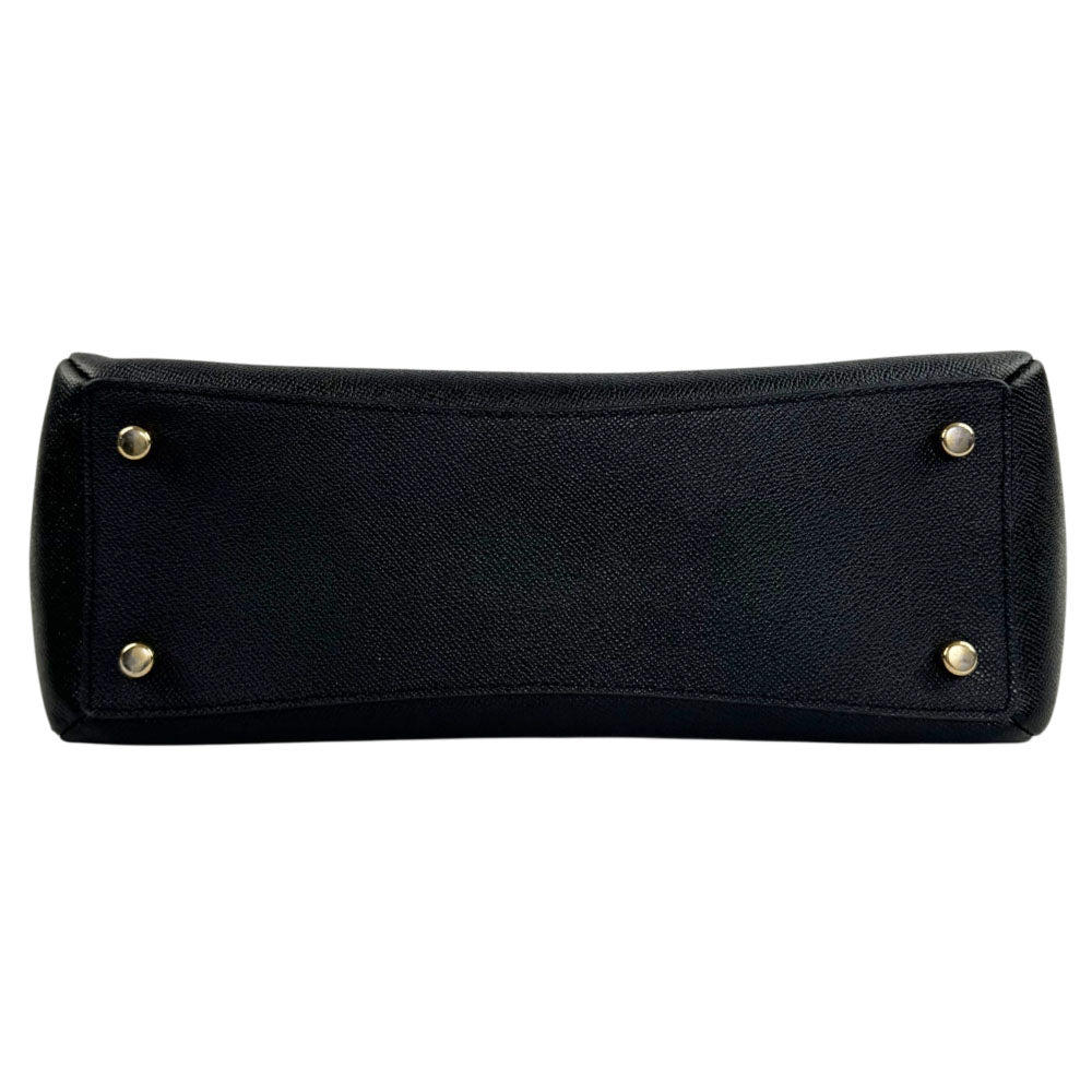 COACH Margot Carryall Black Leather Tote Shoulder Bag LHQ2334