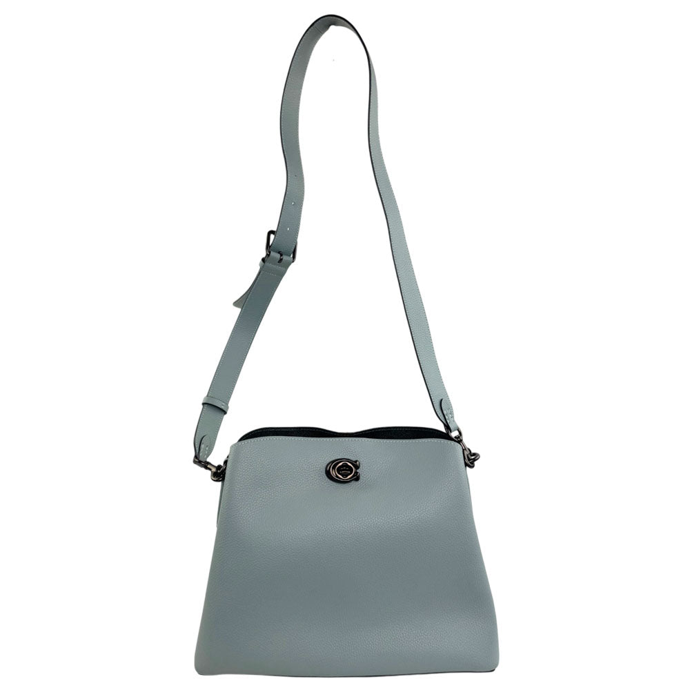 COACH Willow Blue Leather Tote Shoulder Crossbody Bag LHQ2335