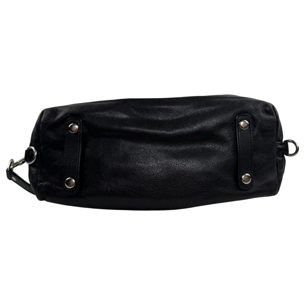 COACH Ashley Black Leather Shoulder Handbag LHQ2371