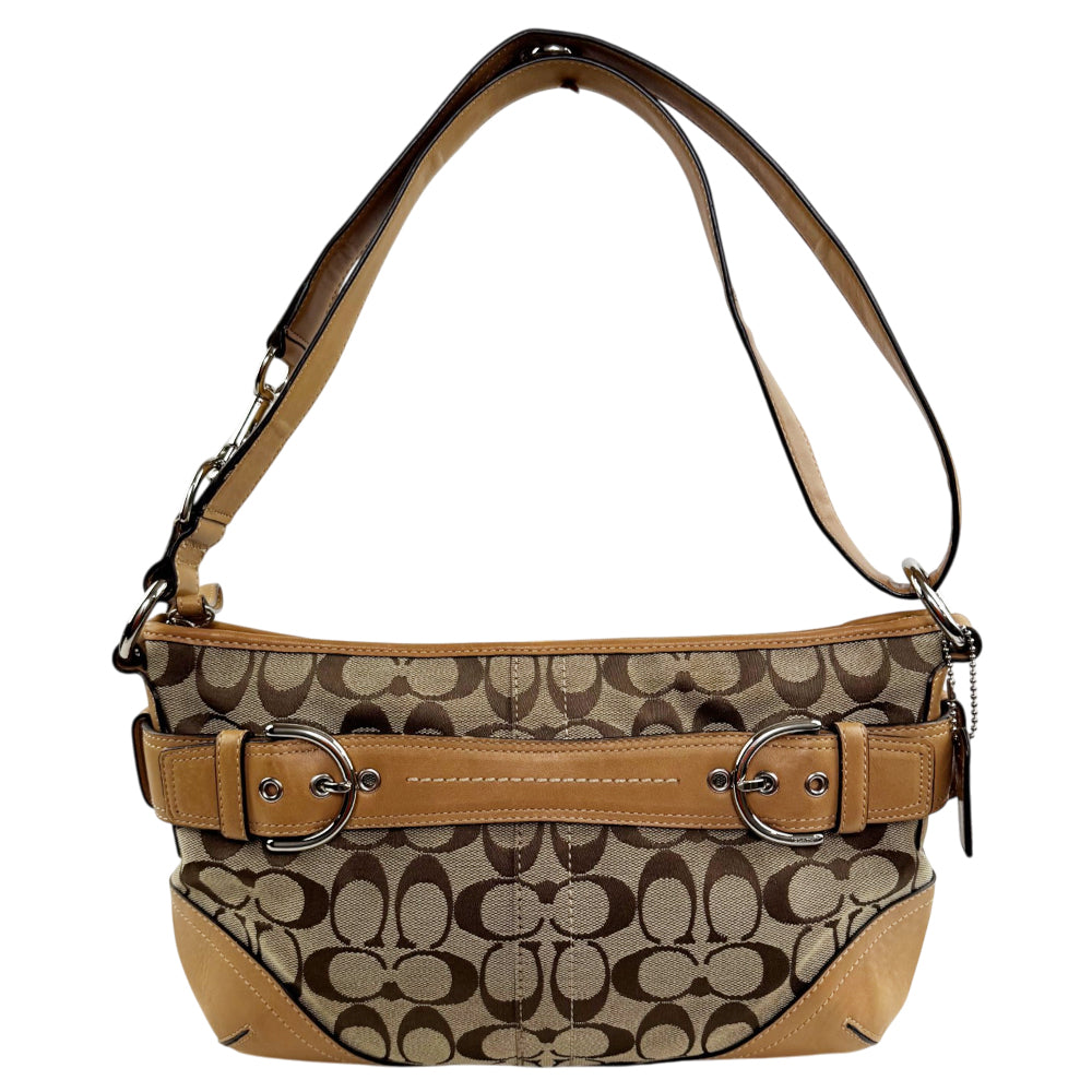 COACH Signature Brown Crossbody Shoulder Bag LHQ2379