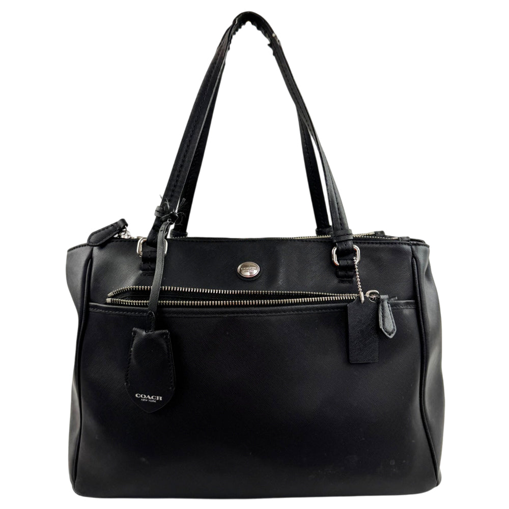 COACH Black Leather Peyton Tote Bag LHQ2380