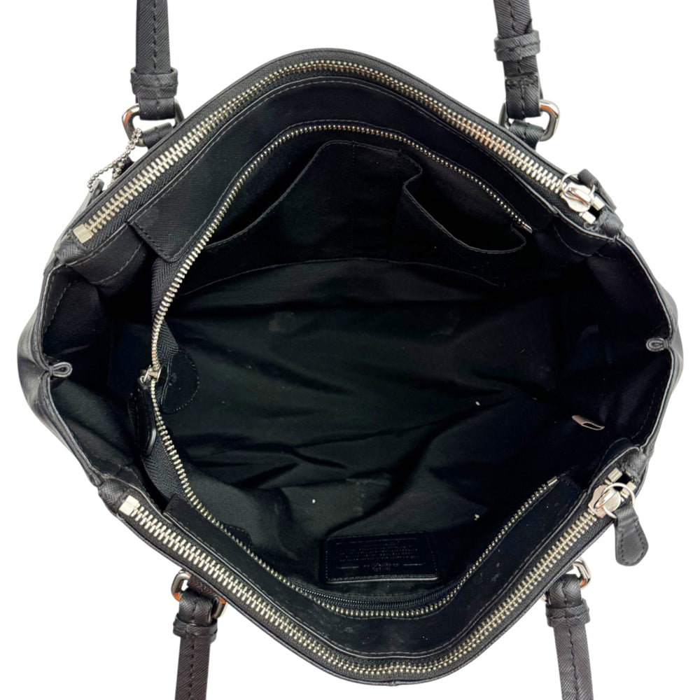 COACH Black Leather Peyton Tote Bag LHQ2380