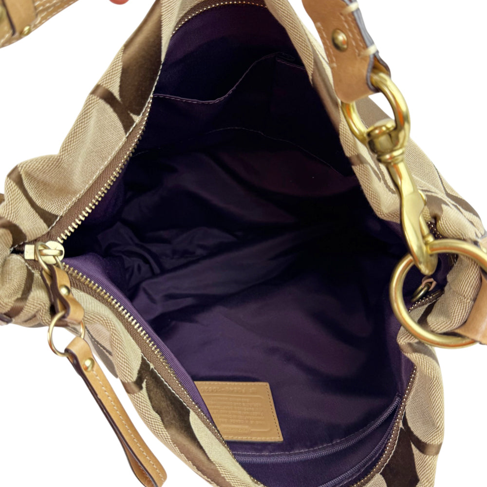 COACH Signature Brown Shoulder Bag LHQ2381