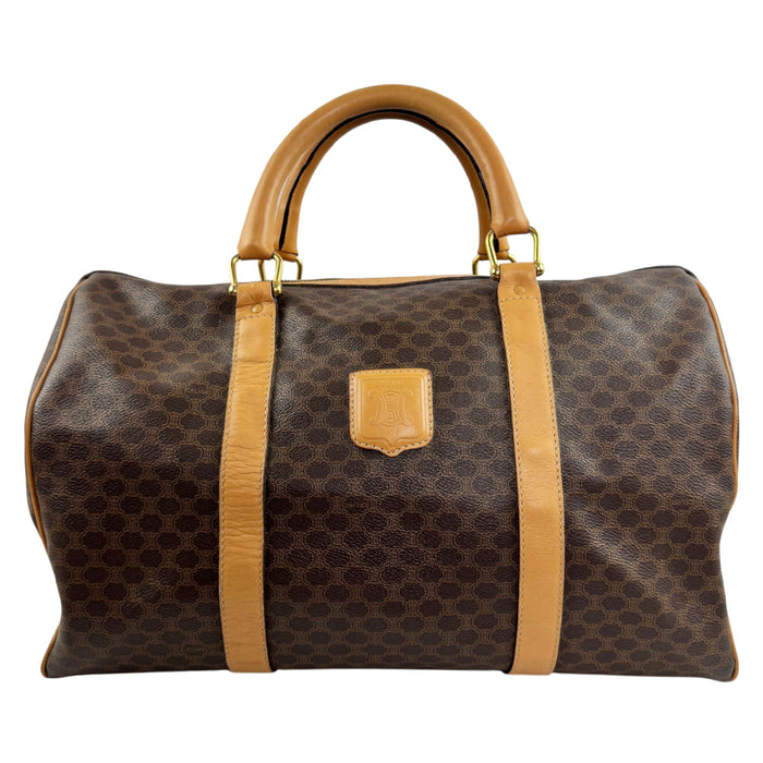 CELINE Macadam Brown Boston Bag LHQ2387