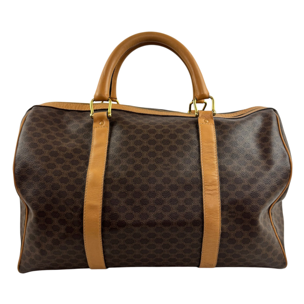 CELINE Macadam Brown Boston Bag LHQ2387