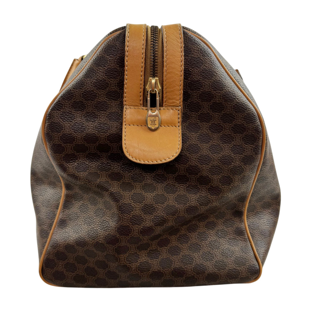 CELINE Macadam Brown Boston Bag LHQ2387