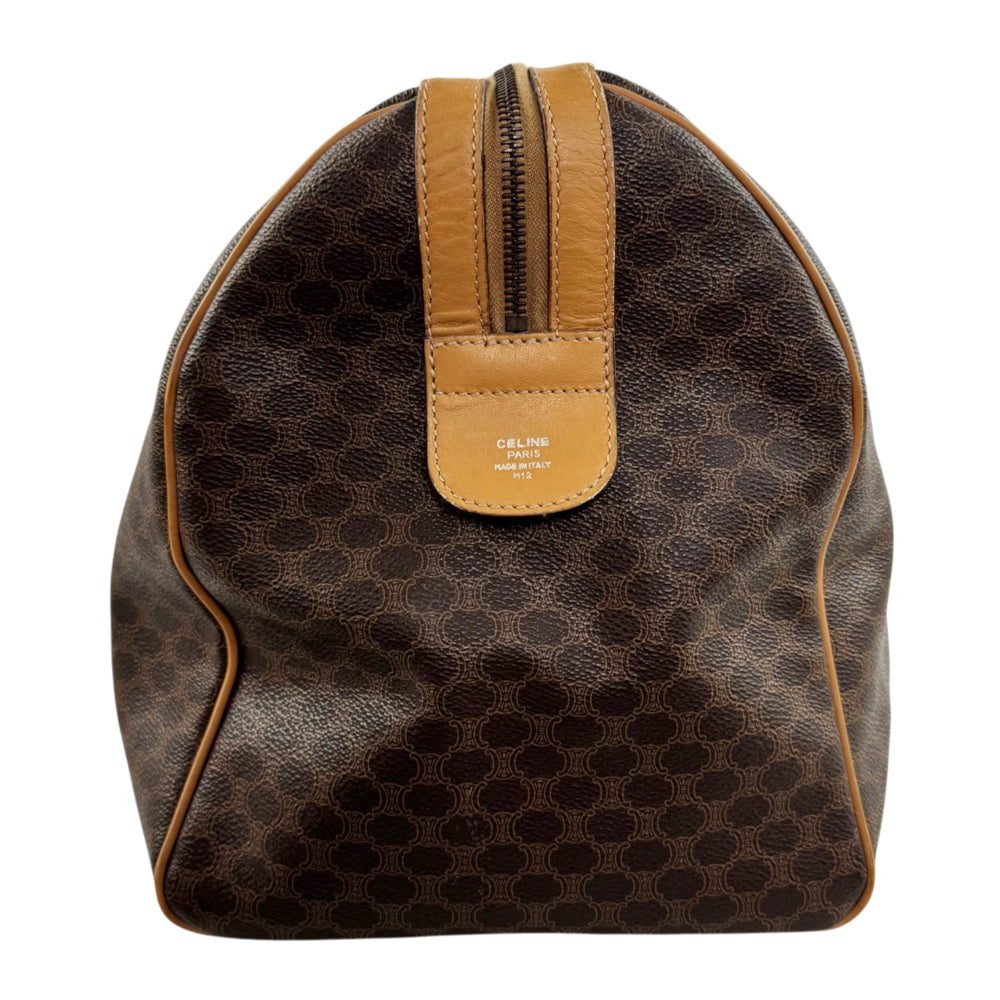 CELINE Macadam Brown Boston Bag LHQ2387