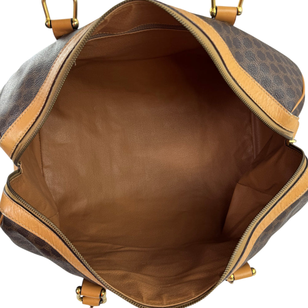 CELINE Macadam Brown Boston Bag LHQ2387