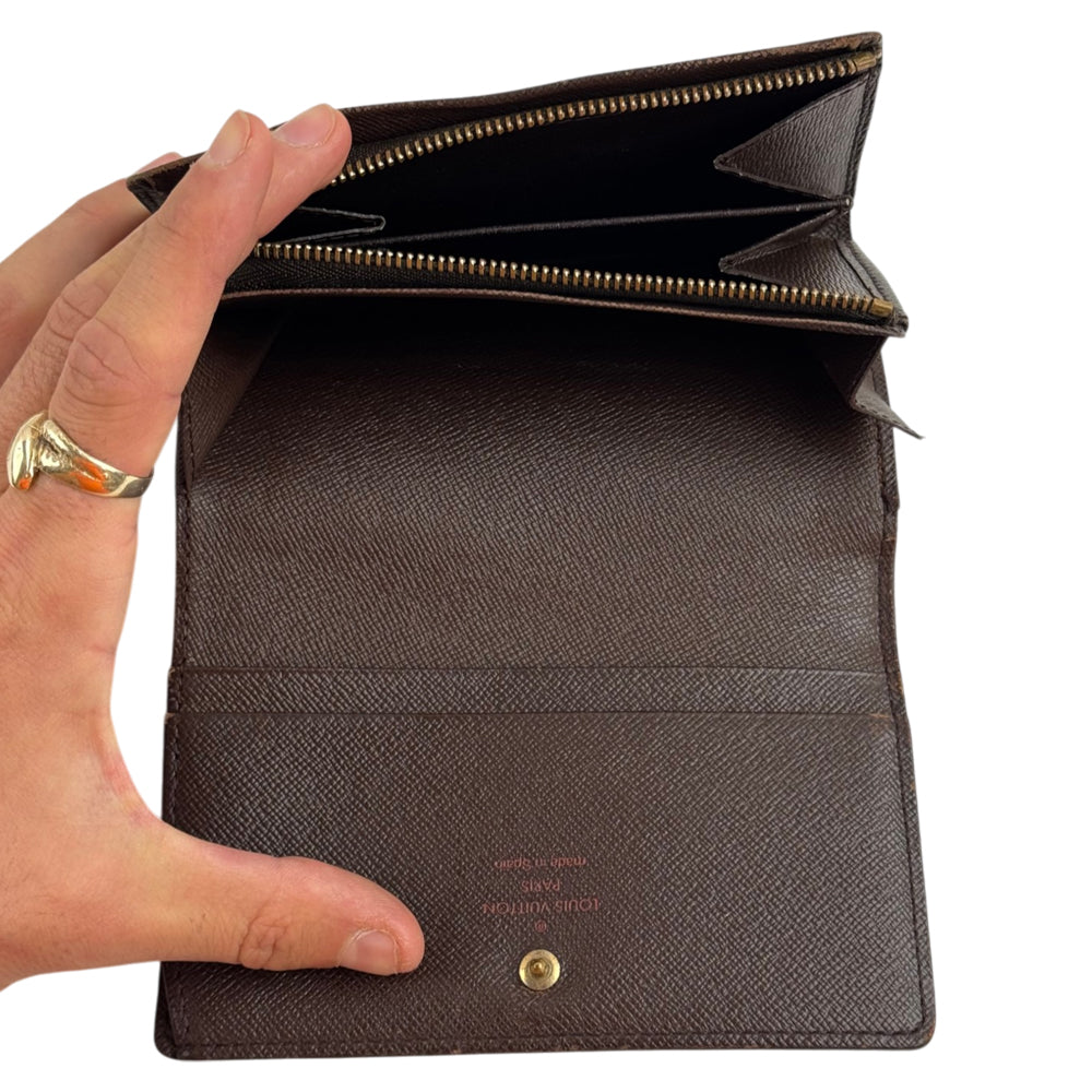 LOUIS VUITTON Damier Ebene Compact Wallet LHQ2391