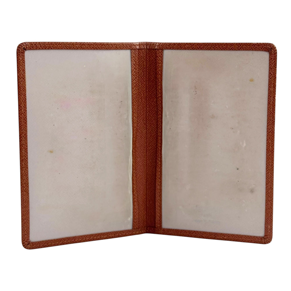 LOUIS VUITTON Brown Leather Taiga Passport Holder LHQ2392