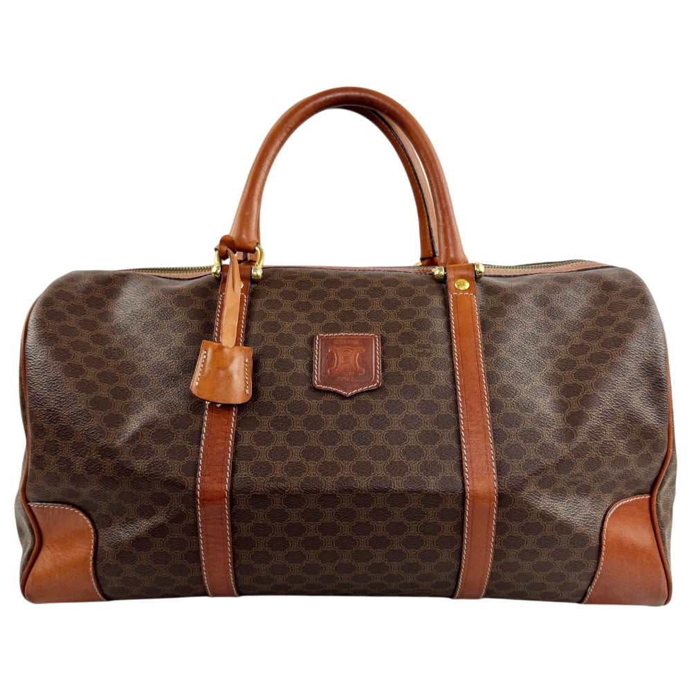 CELINE Brown Macadam Duffle/Boston Bag LHQ2395