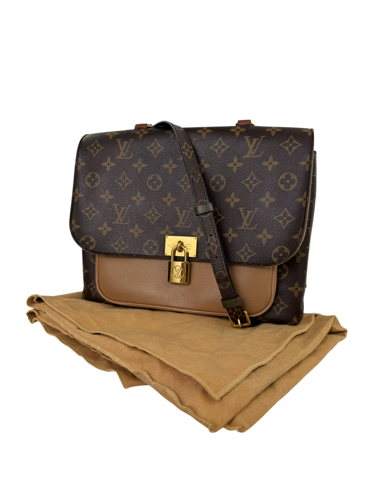 LOUIS VUITTON Marignan Brown Leather Shoulder Bag LHQ2414