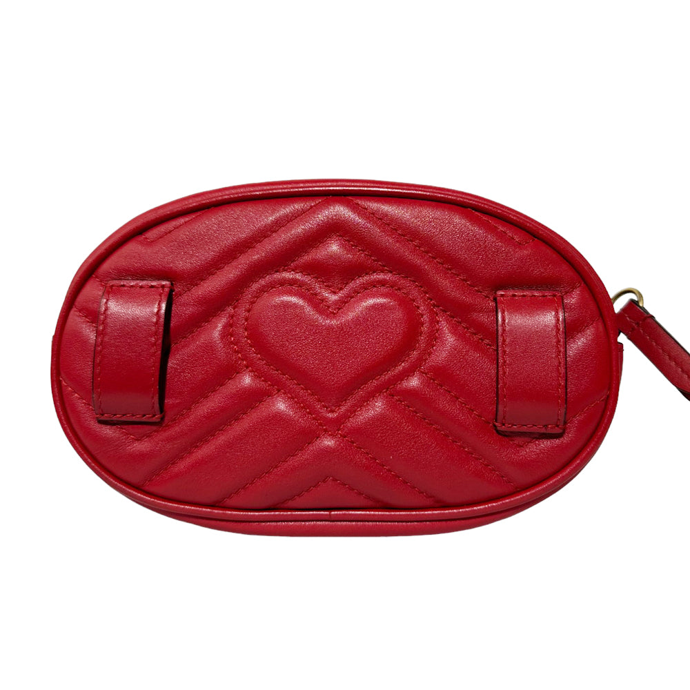 GUCCI Sac à ceinture Marmont rouge LHQ40