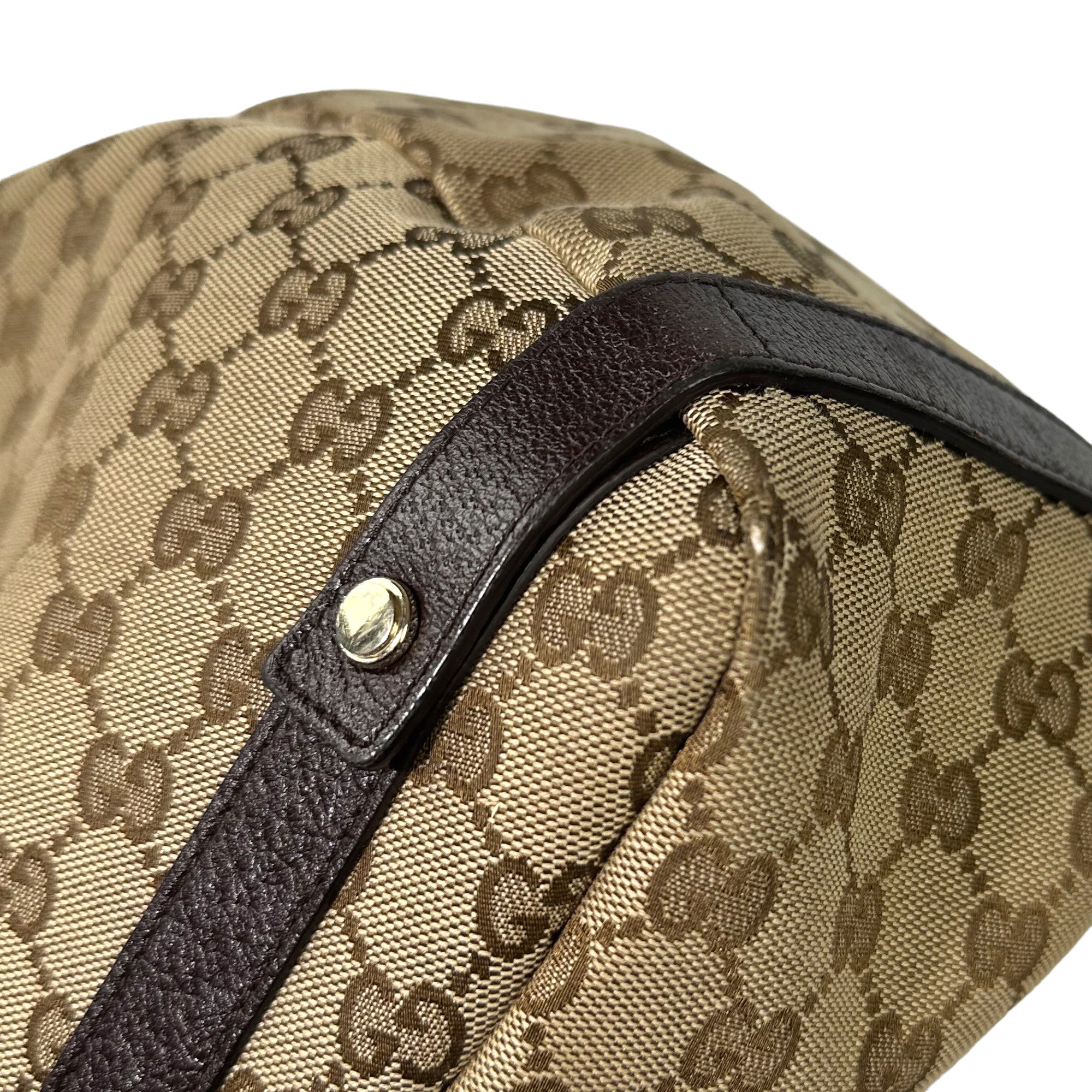 GUCCI Borsa a tracolla Abbey marrone in tela GG e pelle marrone LHQ02