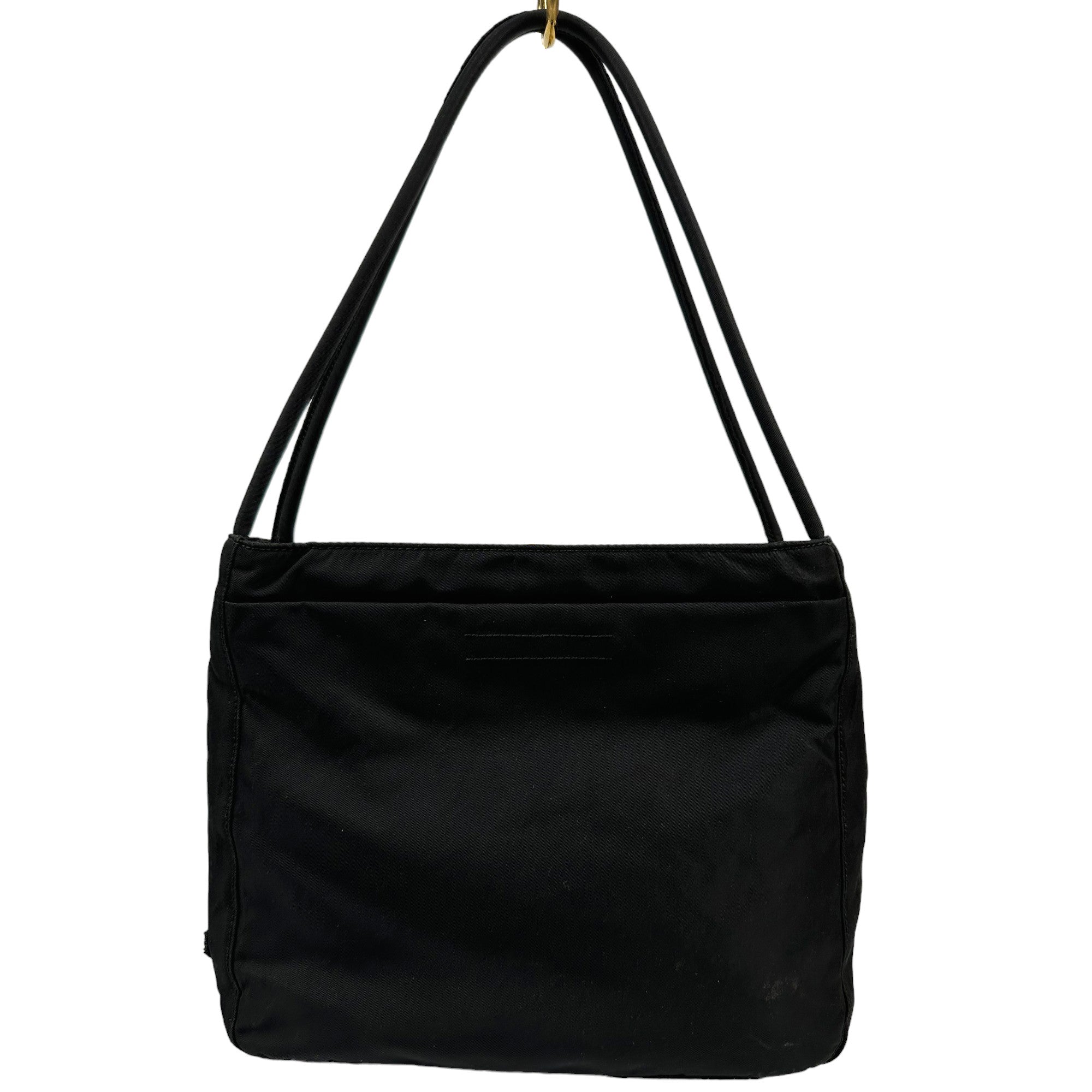 PRADA Black Nylon Tote Shoulder Bag LHQ05