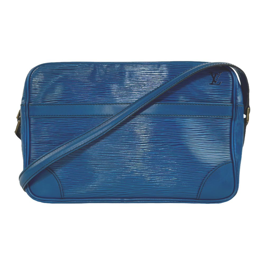 LOUIS VUITTON Trocadero 27 Blau Epi Leder Umhängetasche LHQ06