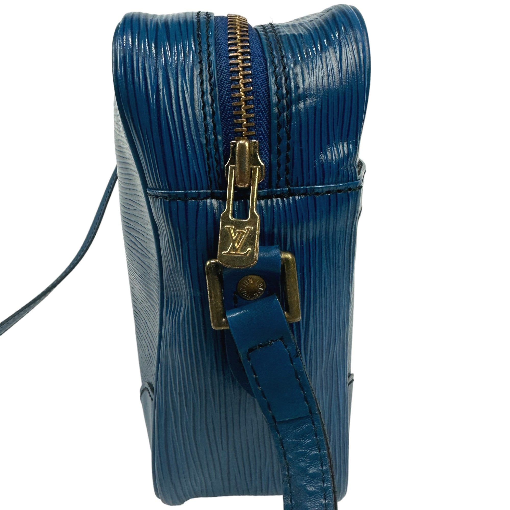 LOUIS VUITTON Trocadero 27 Borsa a tracolla in pelle blu Epi LHQ06