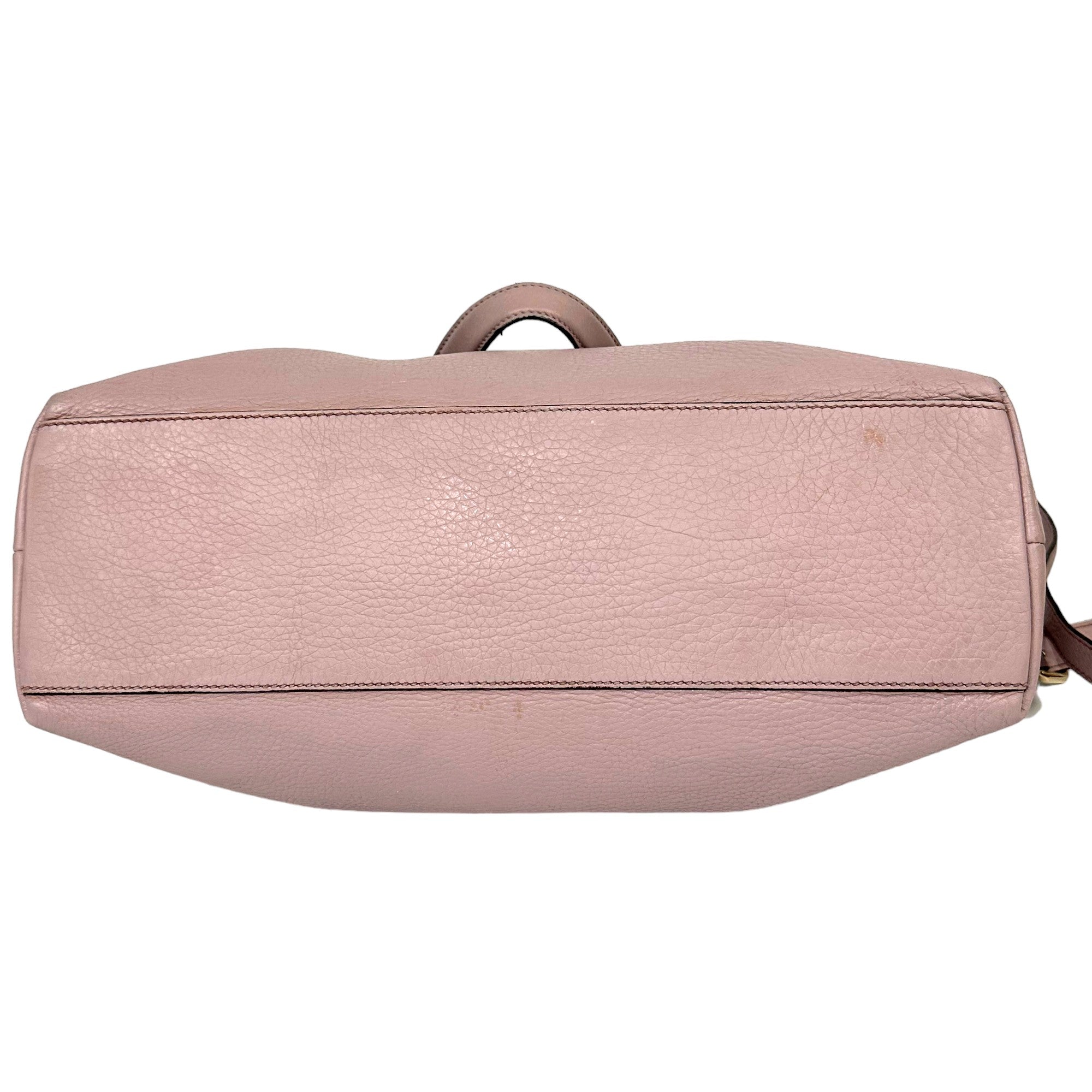 GUCCI Borsa convertibile con nappe in bambù, grande, rosa polvere LHQ10