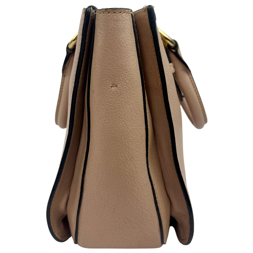MIU MIU Madras Leather 2 Way Shoulder Handbag Salmon Pink LHQ1006