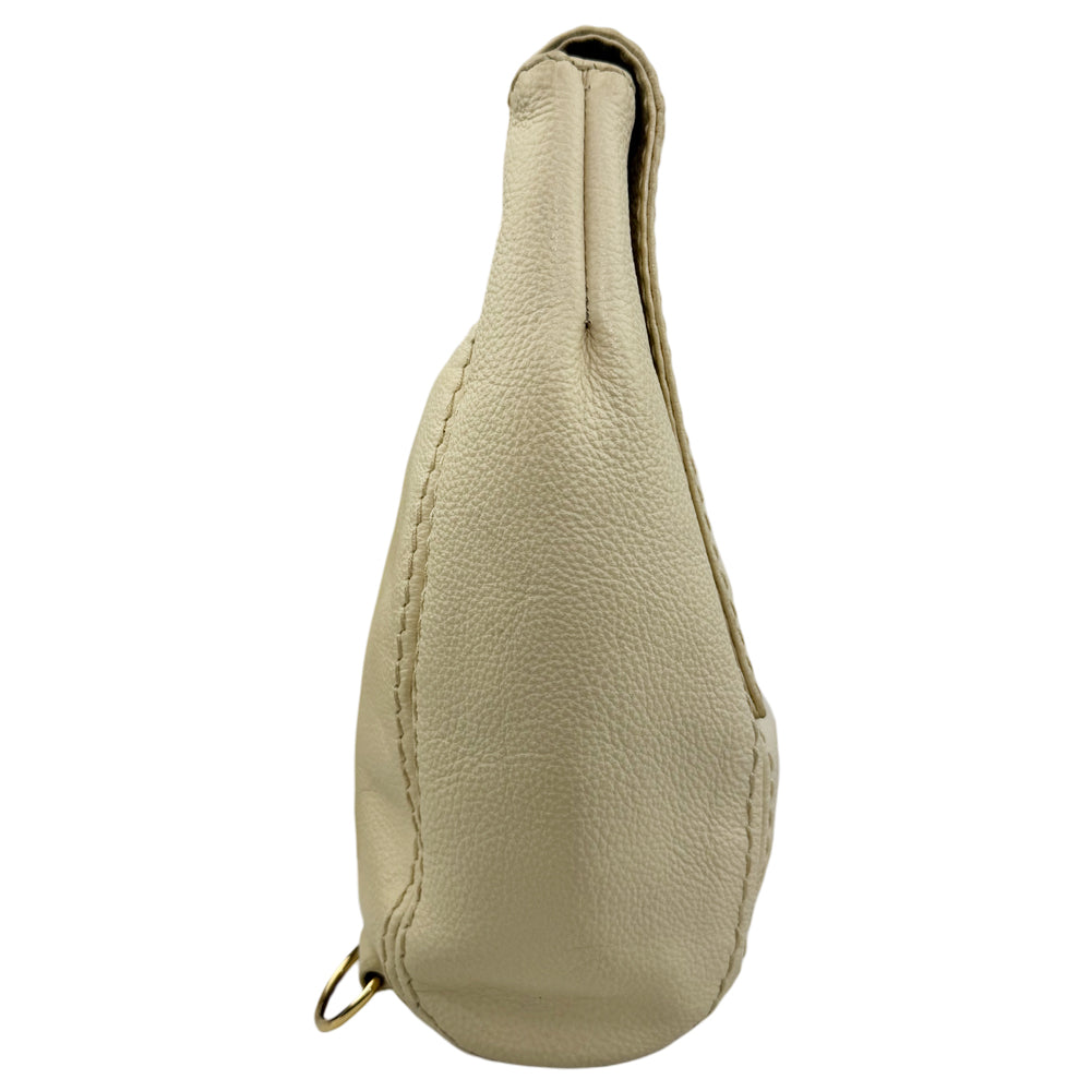 YVES SAINT LAURENT YSL Cream Leather 2 Way Shoulder/Backpack LHQ1008