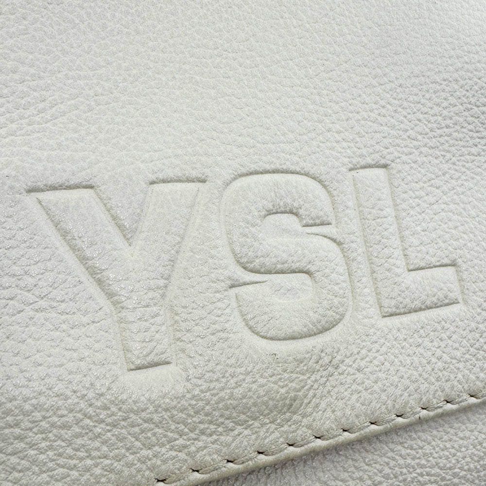 YVES SAINT LAURENT YSL Cream Leather 2 Way Shoulder/Backpack LHQ1008