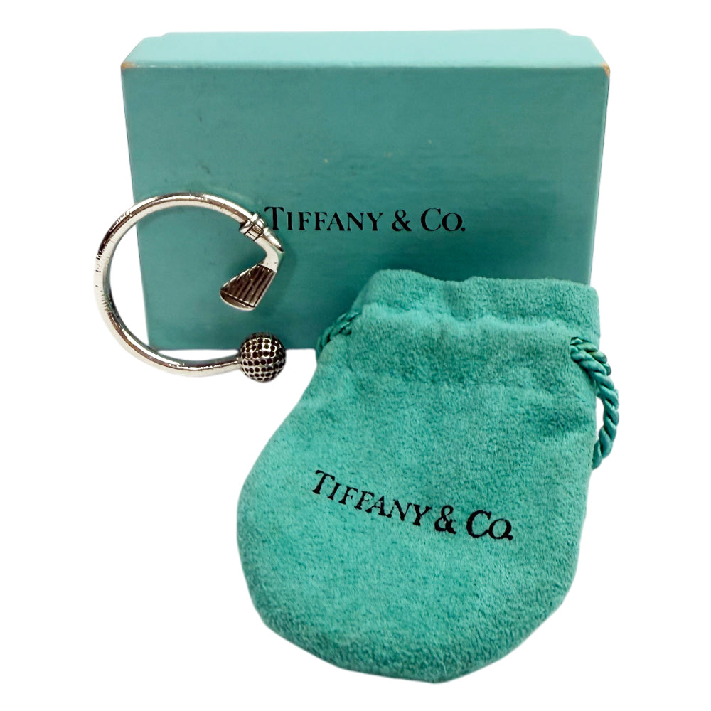 TIFFANY & CO Golf Motif Silver Keyring LHQ1009