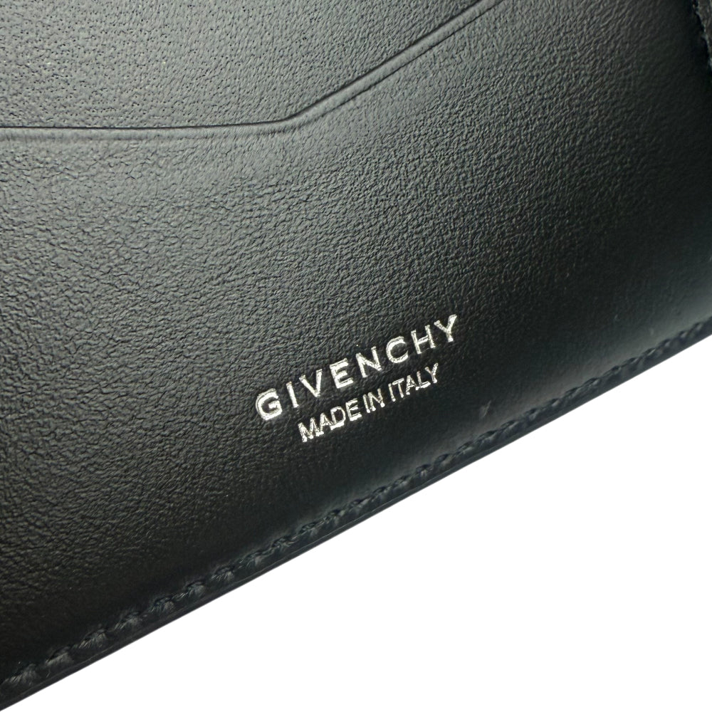 GIVENCHY Black Leather Wallet Purse With Box LHQ1022