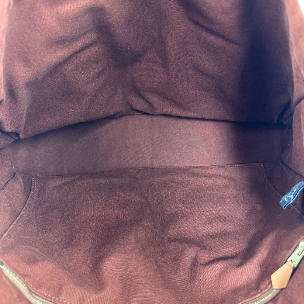 HERMES Fourre Tout Brown Canvas Tote Bag LHQ1029