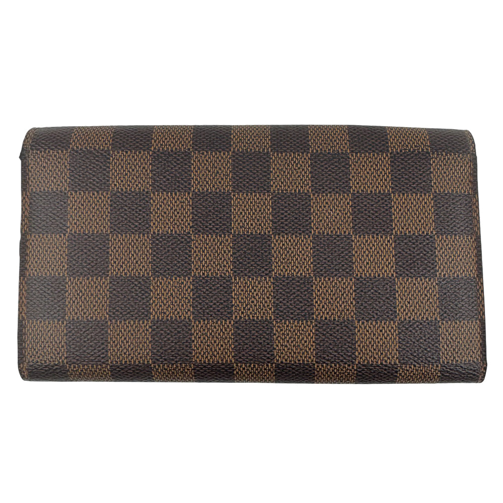 LOUIS VUITTON Damier Ebene Sarah Ebene Purse Wallet LHQ1033