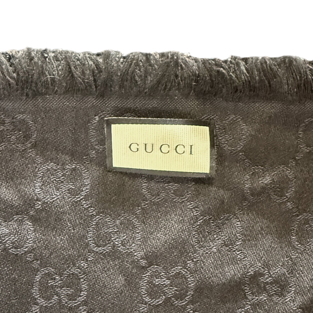 GUCCI Black & Navy Shawl Scarf LHQ1036