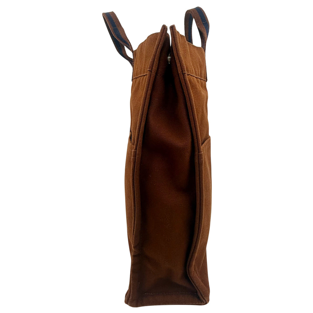 HERMES Fourre Tout Large Brown Canvas Tote Bag LHQ1037