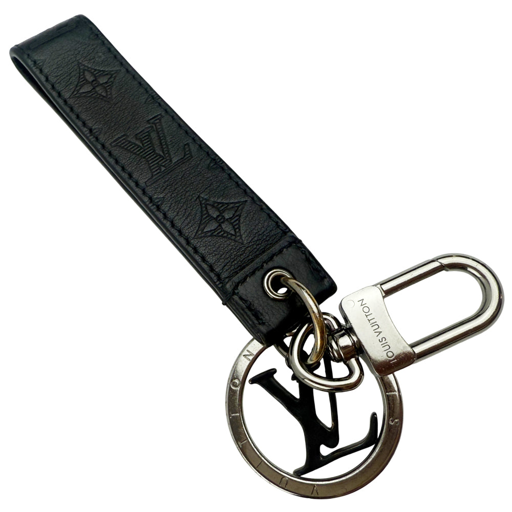 LOUIS VUITTON Black & Silver Keyring Bagcharm LHQ1054