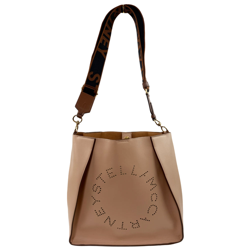 STELLA McCARTNEY Nude Pink Logo Shoulder Bag LHQ1058