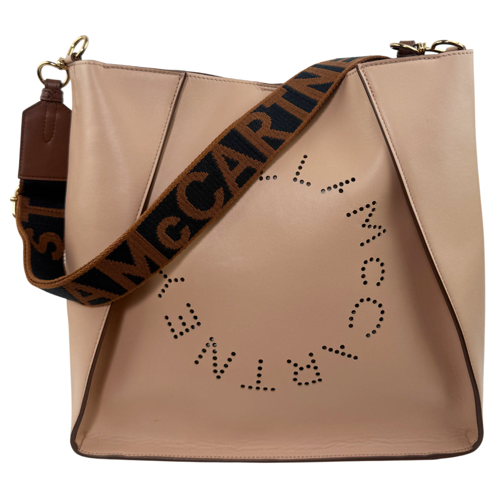 STELLA McCARTNEY Nude Pink Logo Shoulder Bag LHQ1058