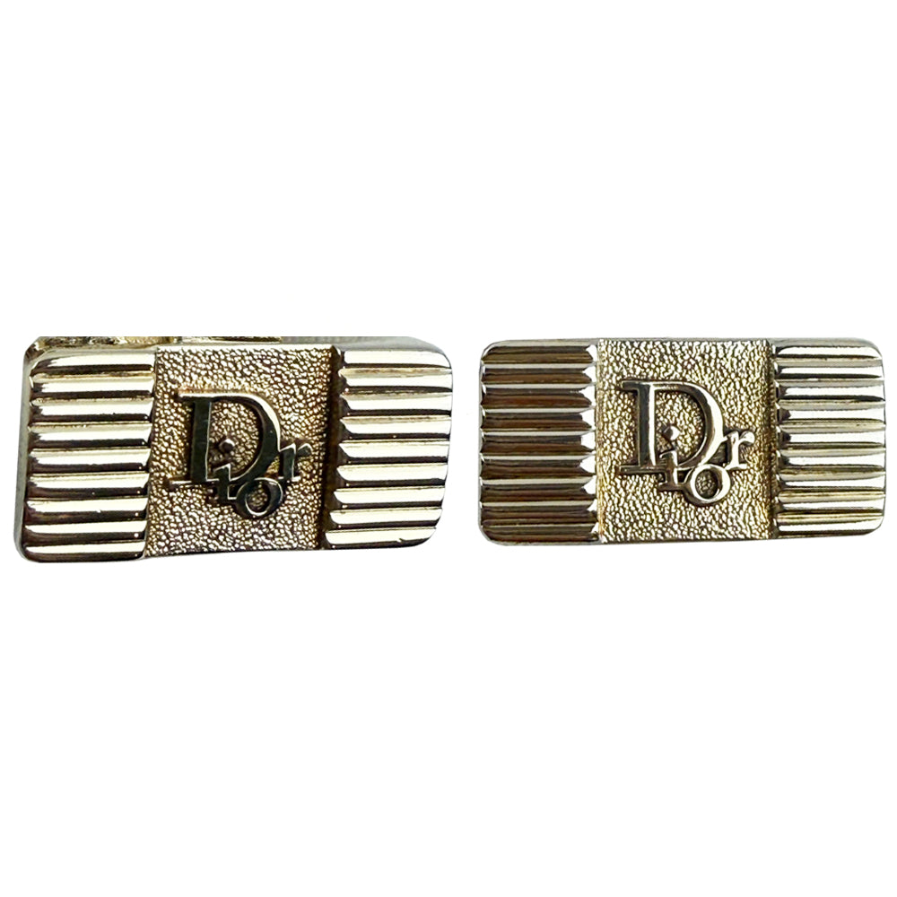 CHRISTIAN DIOR Gold Cufflinks LHQ1064