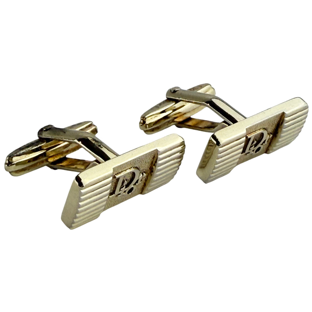 CHRISTIAN DIOR Gold Cufflinks LHQ1064