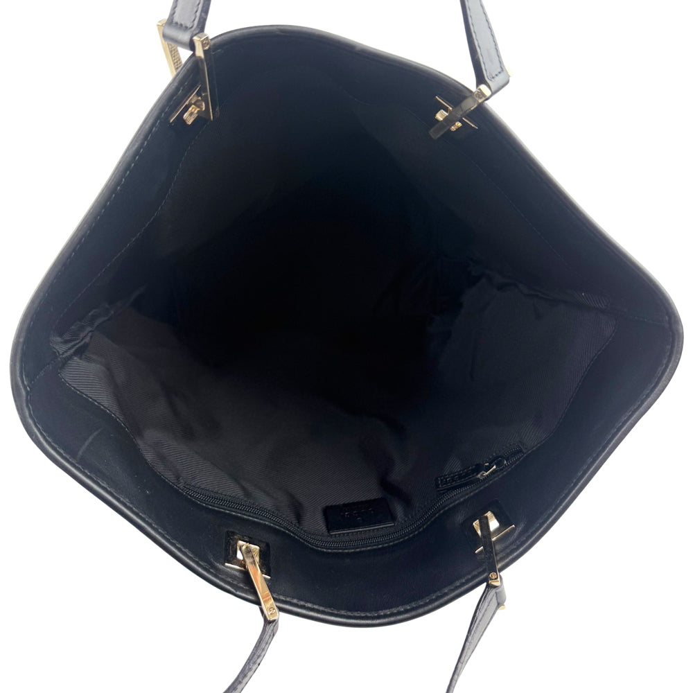 GUCCI GG Grey Canvas Tote Shoulder Bag LHQ1166