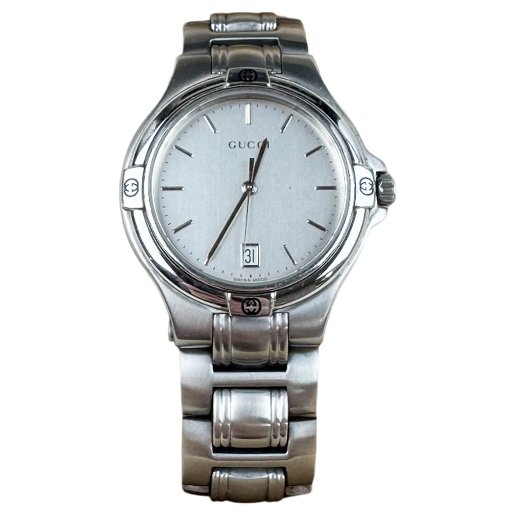 GUCCI Silver Steel Men's Quartz Watch LHQ1066