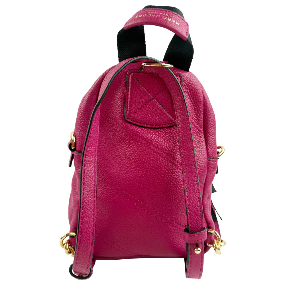 MARC JACOBS Dark Pink Leather Backpack LHQ1068