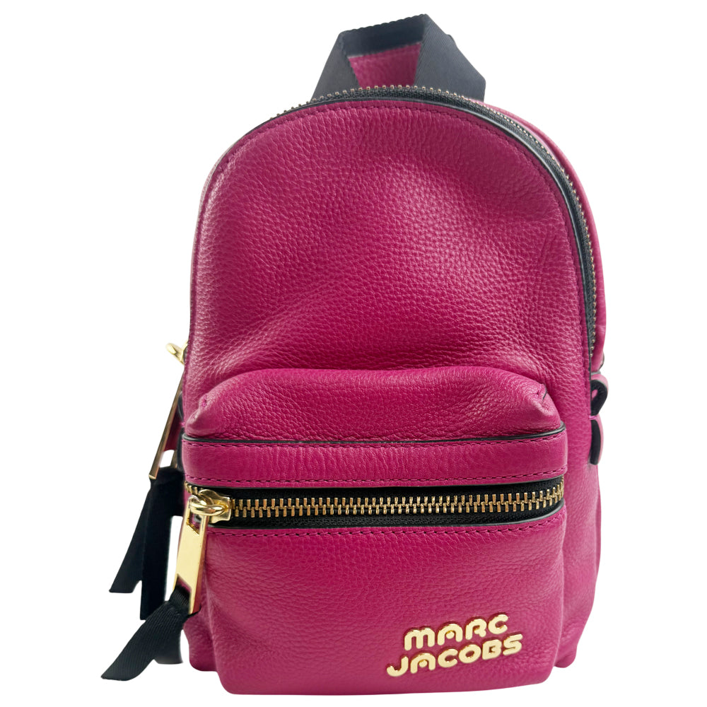 MARC JACOBS Dark Pink Leather Backpack LHQ1068