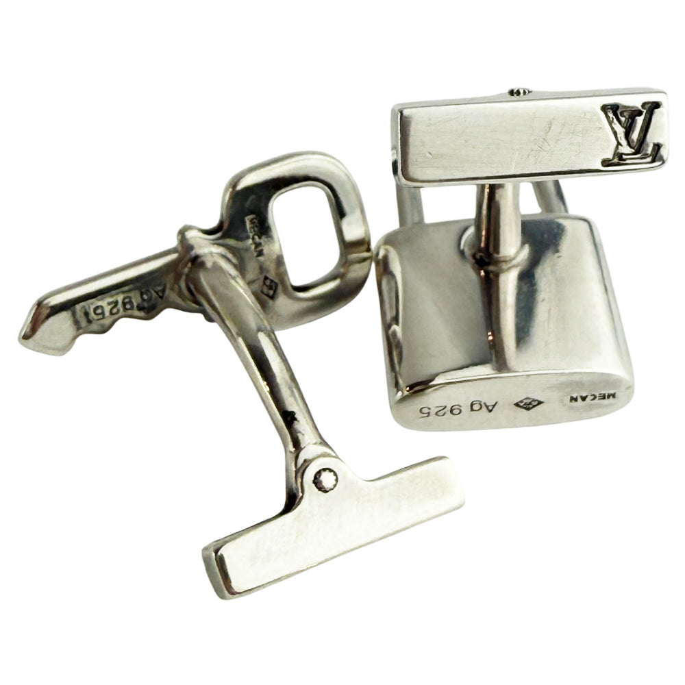 LOUIS VUITTON Padlock & Key Cufflinks LHQ1071