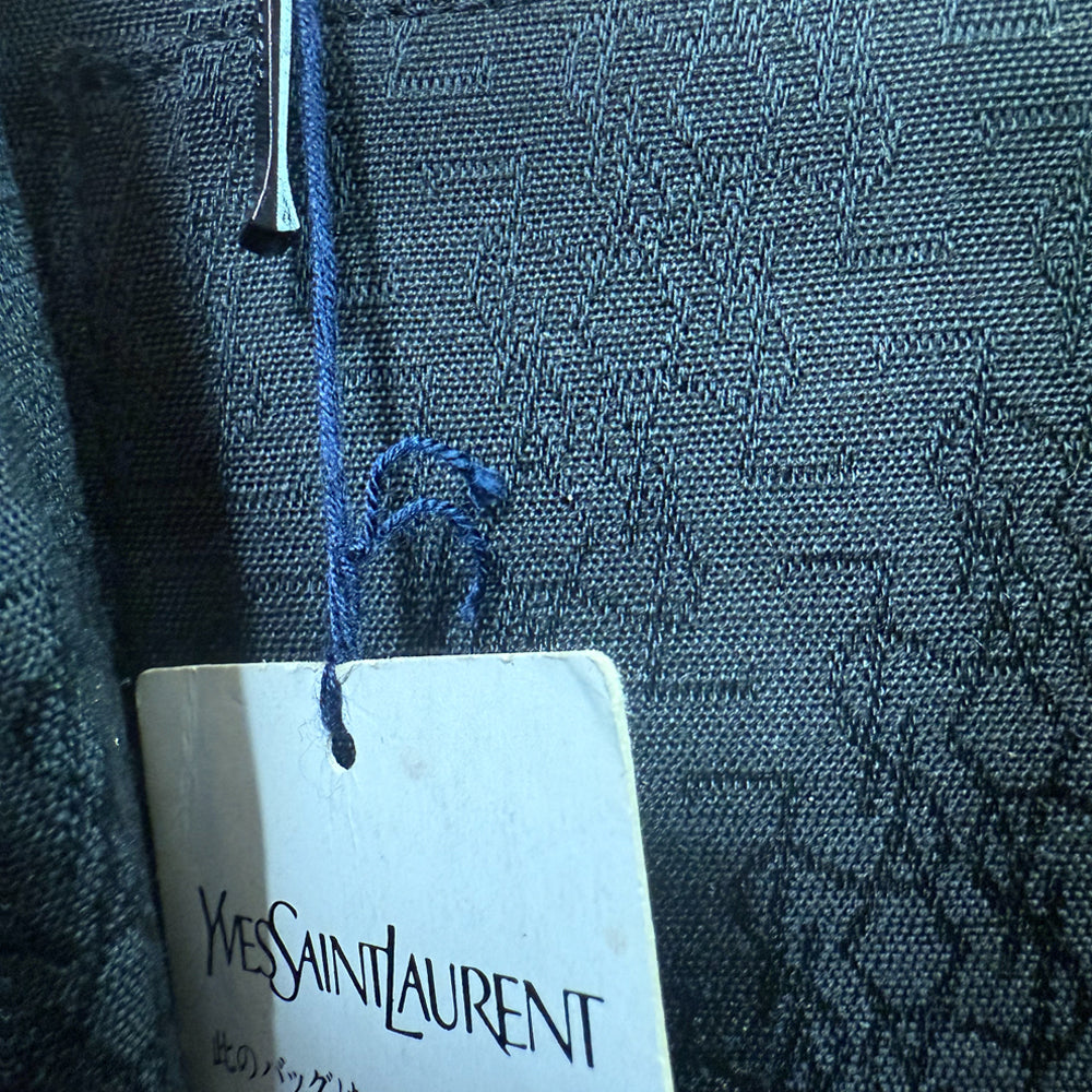 YSL Yves Saint Laurent Black & Tan Clutch Pochette Bag  LHQ1072