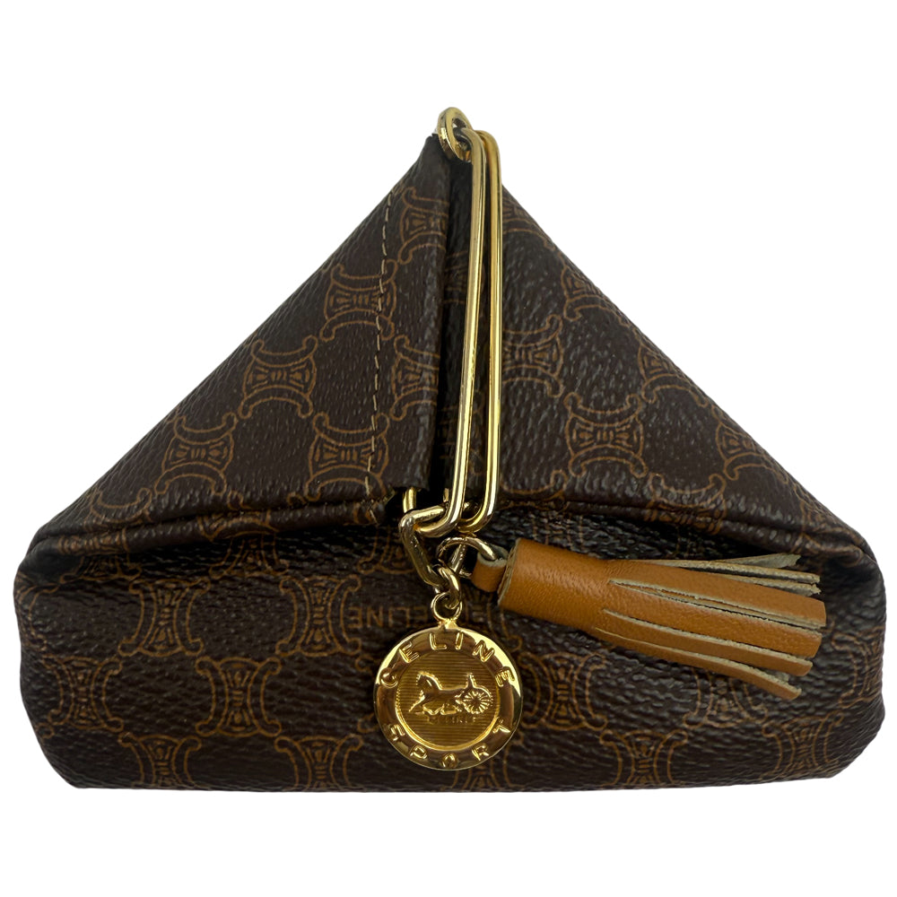 CELINE Macadam Triomphe Triangle Coin Case Purse LHQ1081