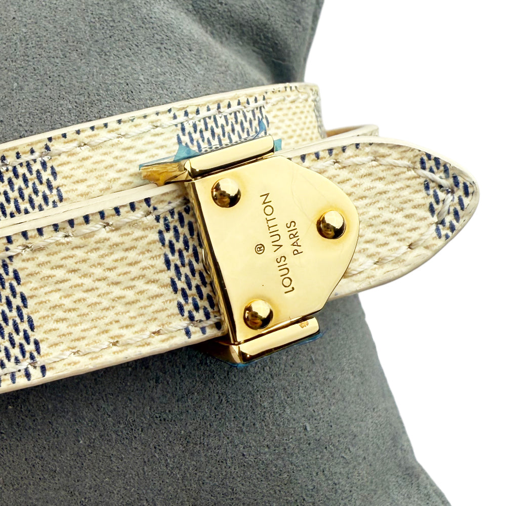 LOUIS VUITTON Damier Azure Box It Bracelet LHQ1096