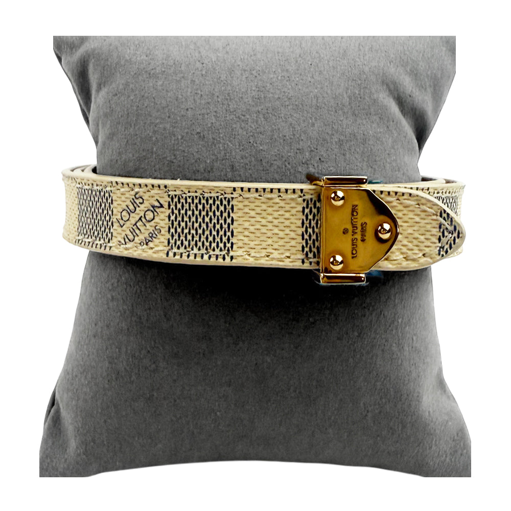 LOUIS VUITTON Damier Azure Box It Bracelet LHQ1096